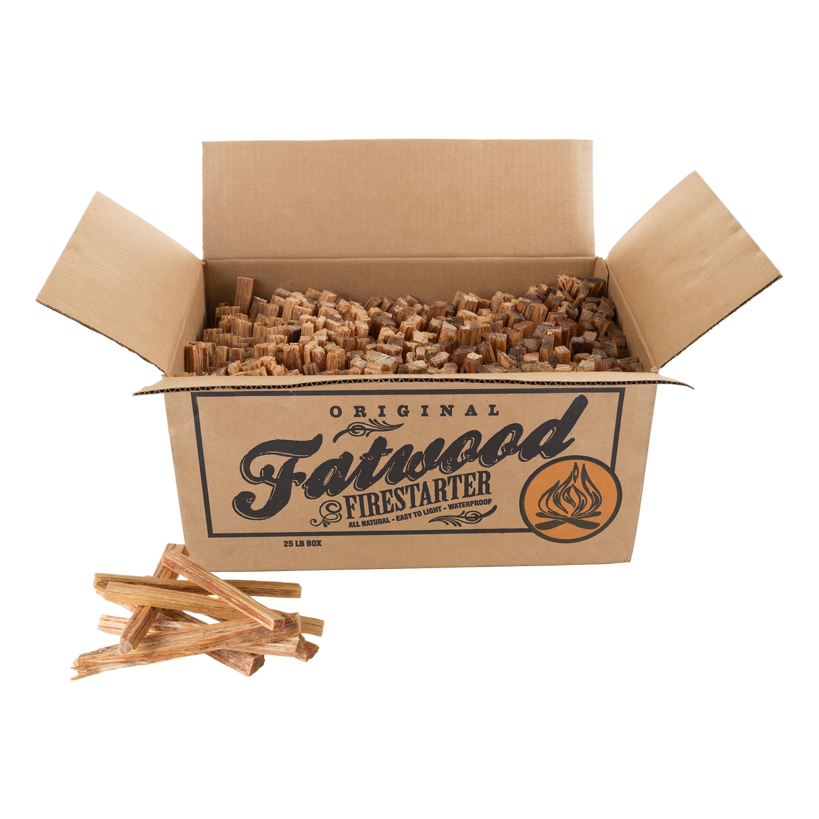Fatwood Firestarter Kindling Sticks 25 Lbs