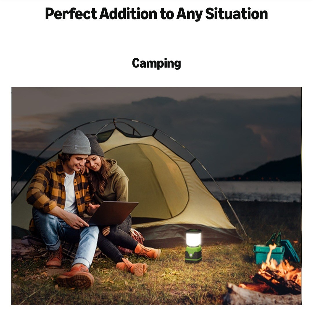 LEPRO 1000 LUMEN LED CAMPING LANTERN EMERGENCY & SURVIVAL LIGHT NEW REG BATTERIE