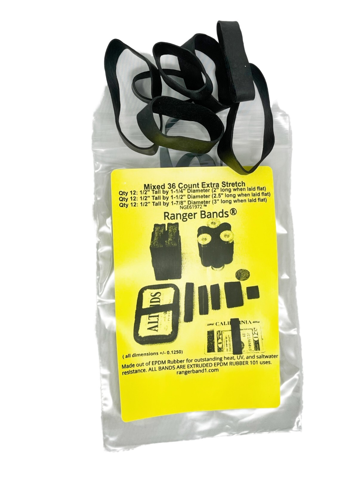 Ranger Band 1 Mix 36 Ex Stretch EPDM Rubber Tactical Bands Camping Survival USA