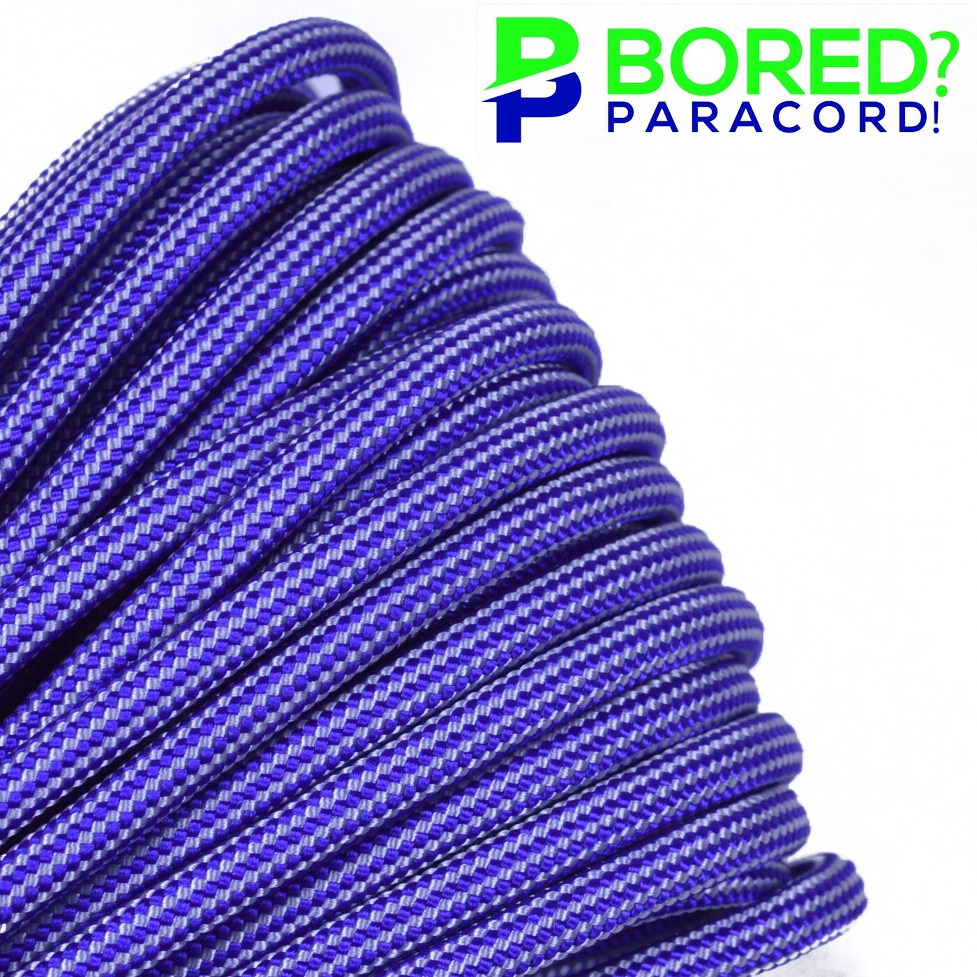 Acid Purple Silver Stripes – 100 FT – 550 Paracord Rope 7 strand Parachute Cord