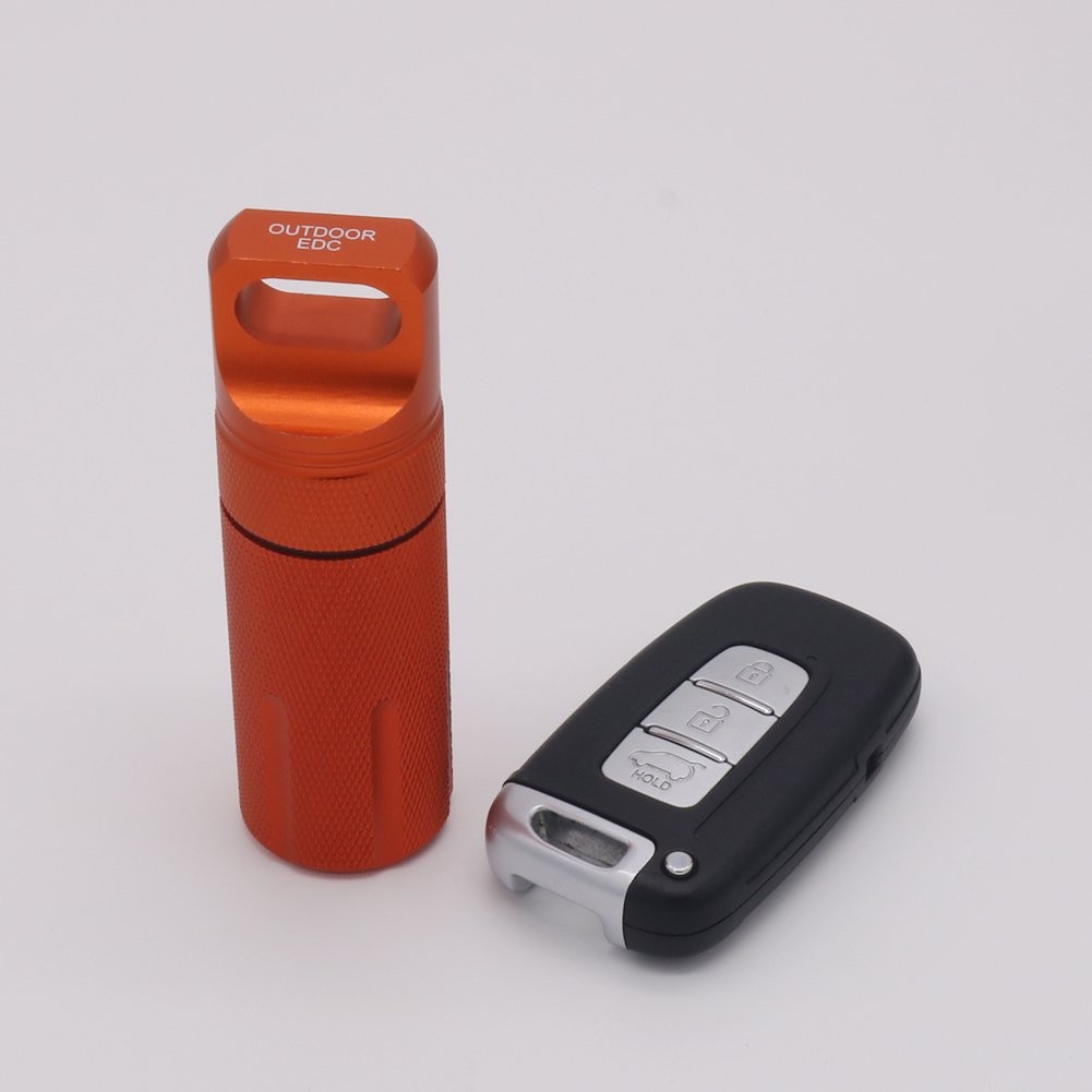 Outdoor Waterproof EDC Survival Container Capsule, Airtight Aluminum Bottle M…