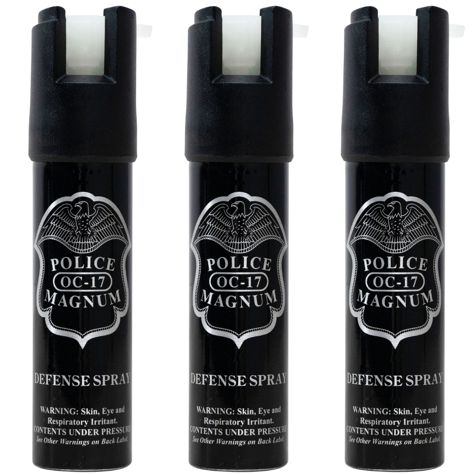 Police Magnum pepper spray self defense OC protection 3 PACK 3/4oz Twist Locks