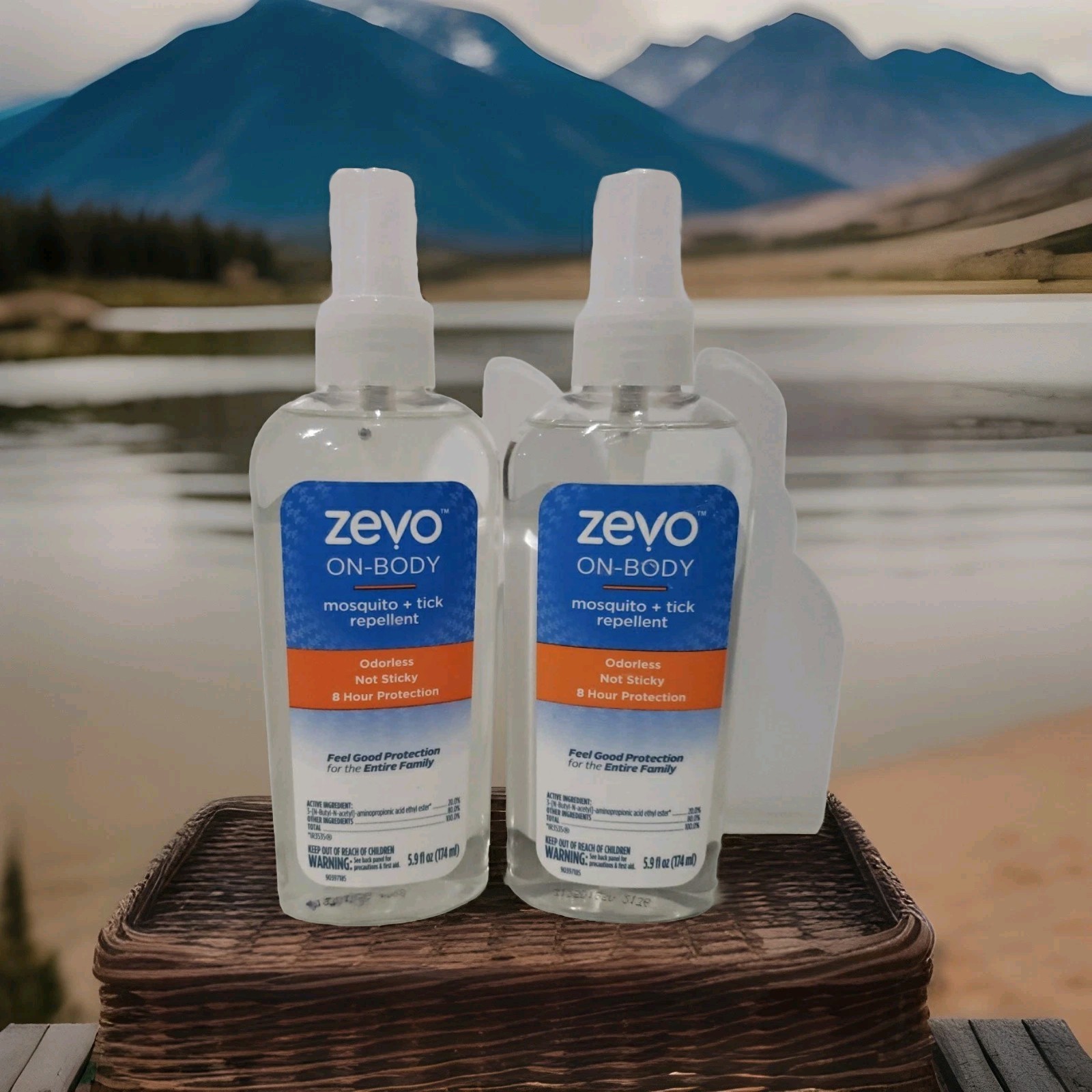 Pack Of 2- Zevo On Body Mosquito and Tick Repellent Bug Spray Pump Spray