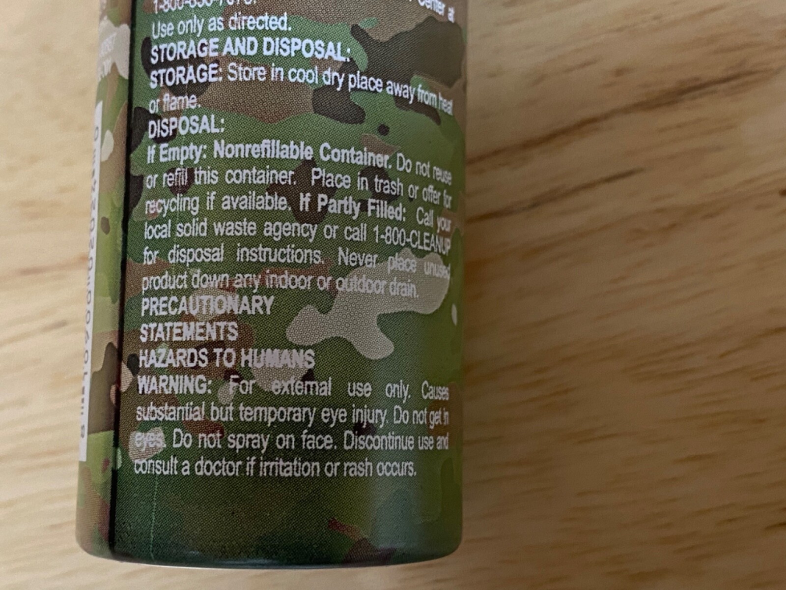 MILITARY BULLSEYE BUG INSECT MOSQUITO SPRAY REPELLENT PROTECTION NO DEET oderles