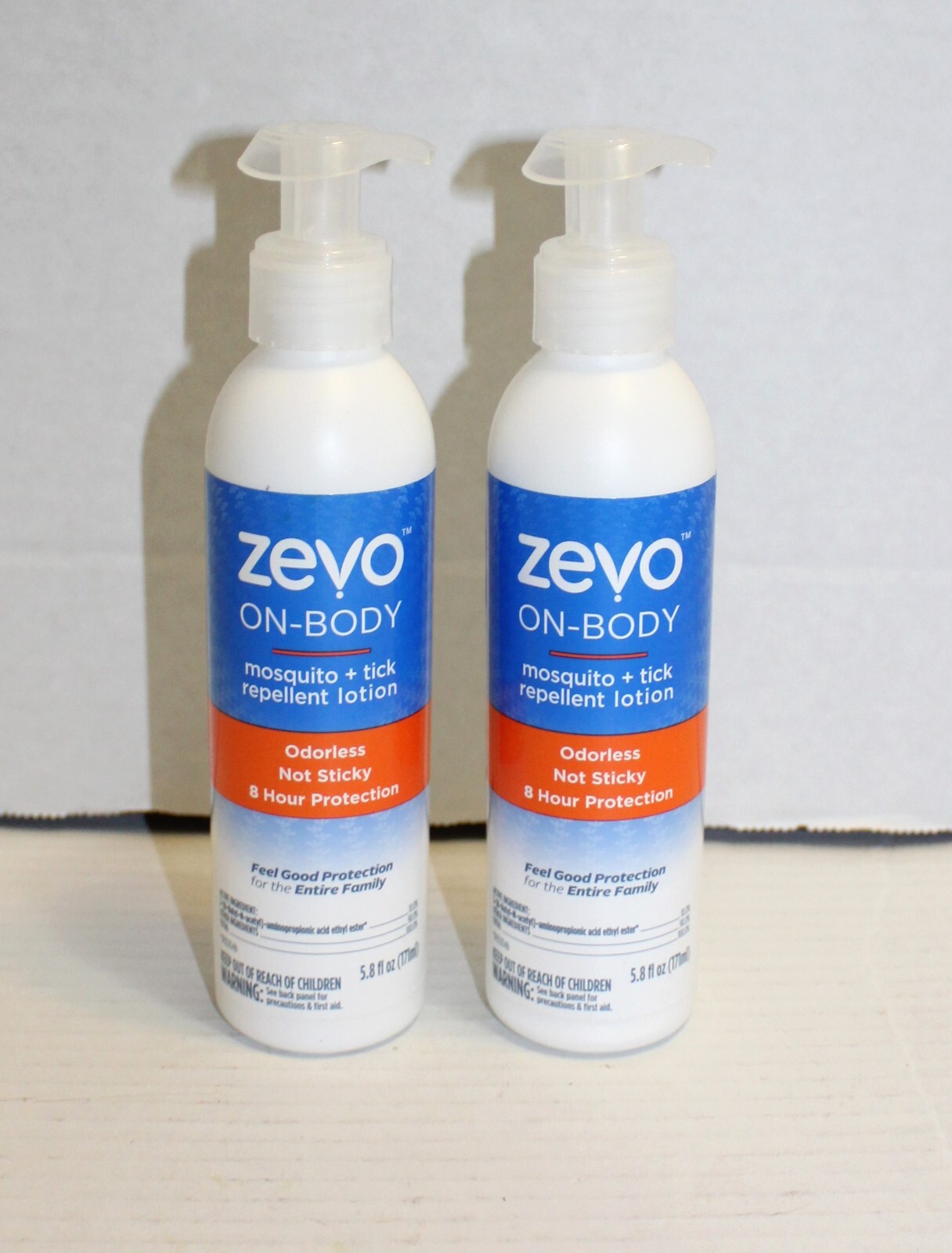 Zevo On -Body Mosquito + Tick Repellent Lotion 2 pack Lot Rated Top 10