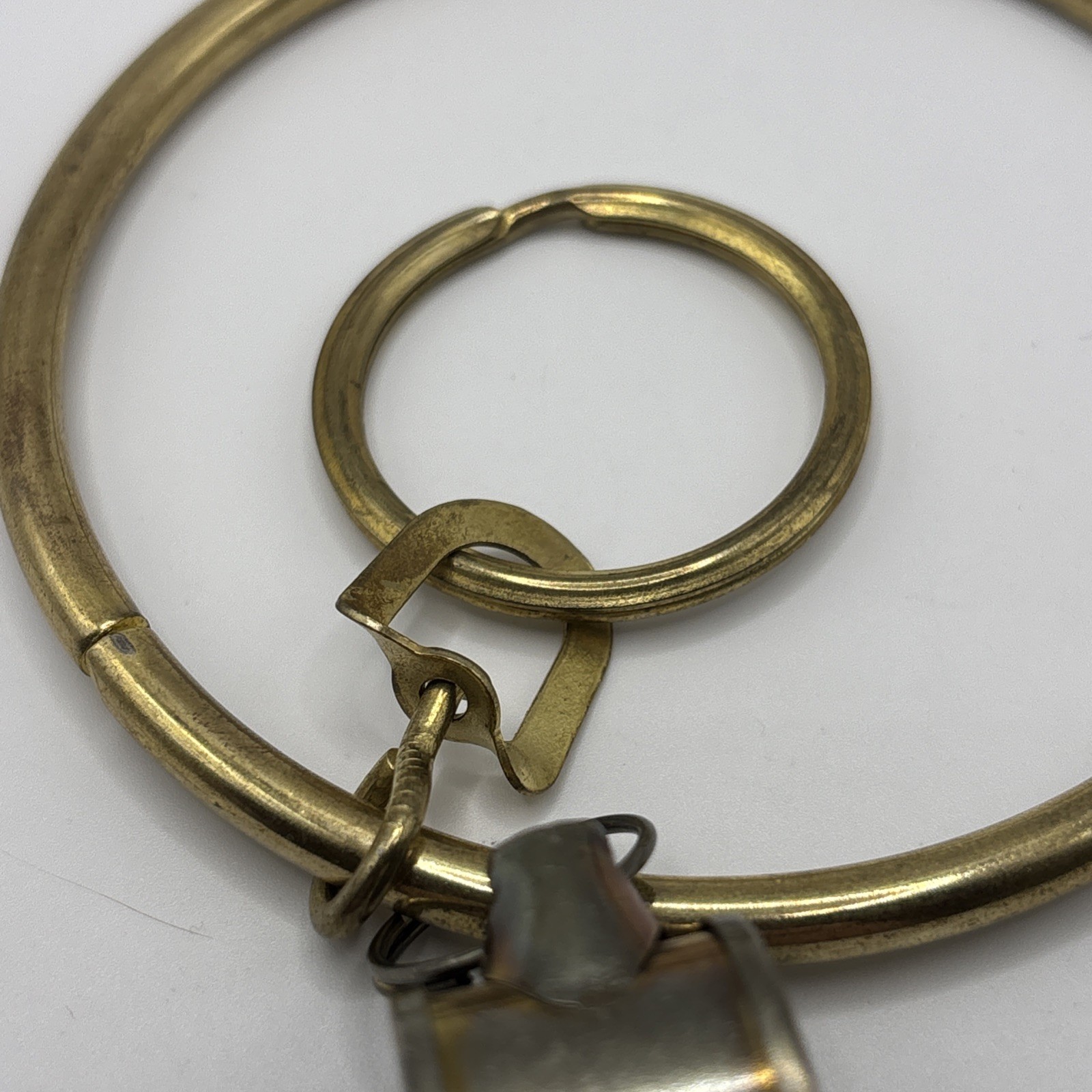 VTG Solid Brass Metal Whistle With 3″ Key Ring Made In Taiwan Sports Training
