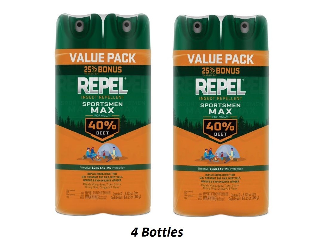 Repel Insect Repellent Sportsmen Max Formula 40% DEET, 8.125 Ounces, Twin Pack