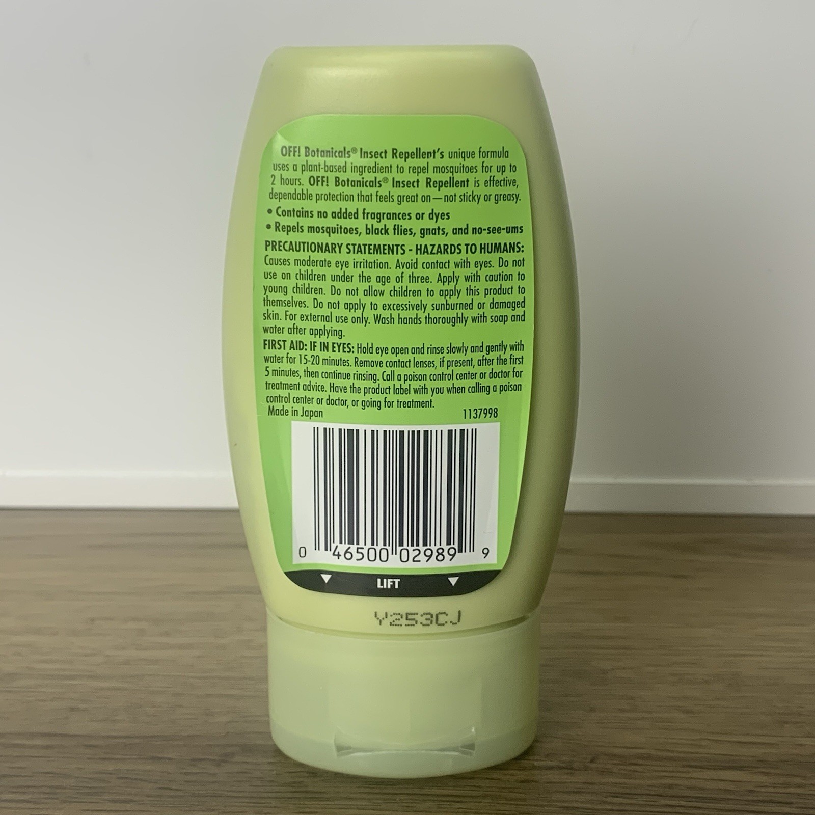 OFF! Botanicals Insect Repellent Lotion Plant-Based Bug and Mosquito 4 oz