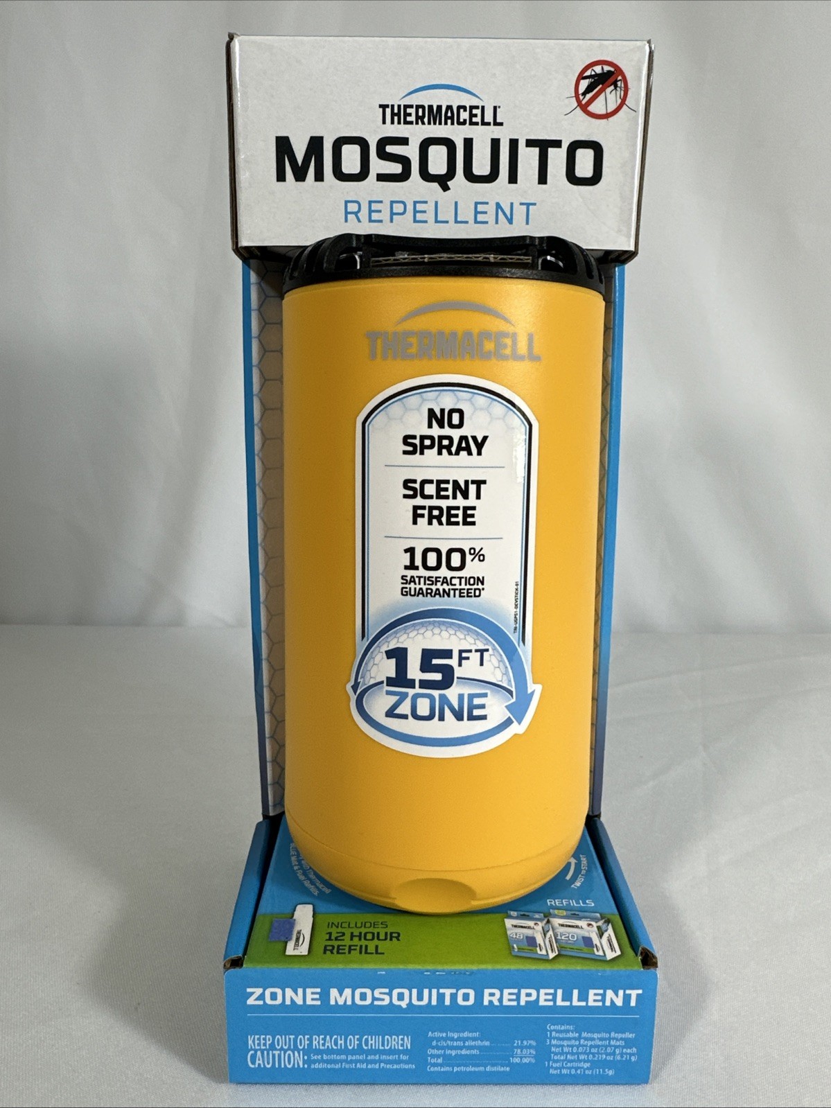Thermacell Mosquito Repellent 15 Foot Zone No Spray or Scent Patio Shield CITRUS