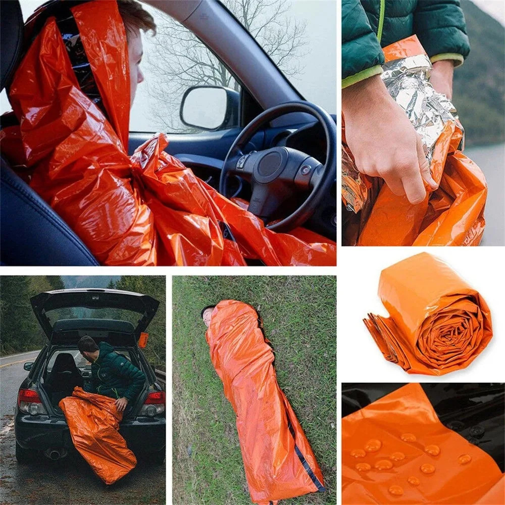 Waterproof Emergency Survival Sleeping Bag Outdoor Thermal Sack Rescue Blanket