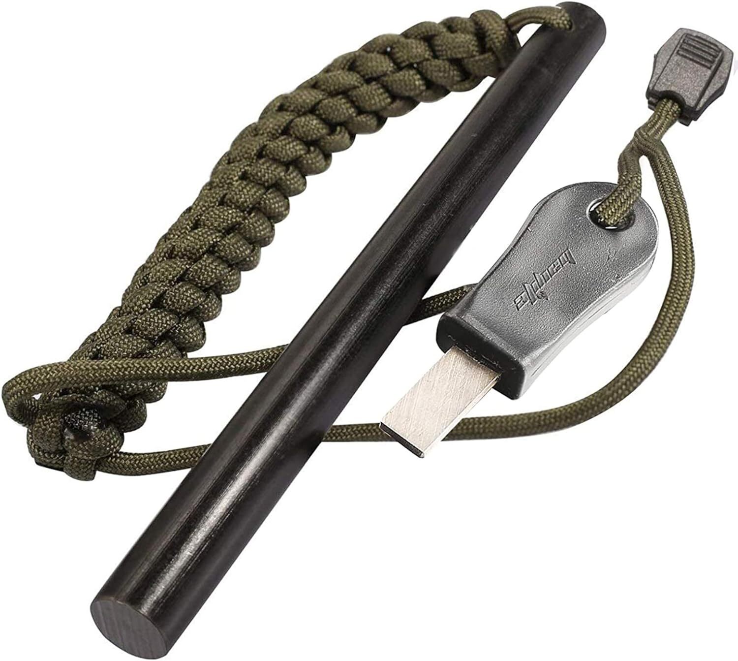bayite 1/2 x 6 Inch Survival Drilled Flint Steel Fire Starter Ferrocerium Rod…