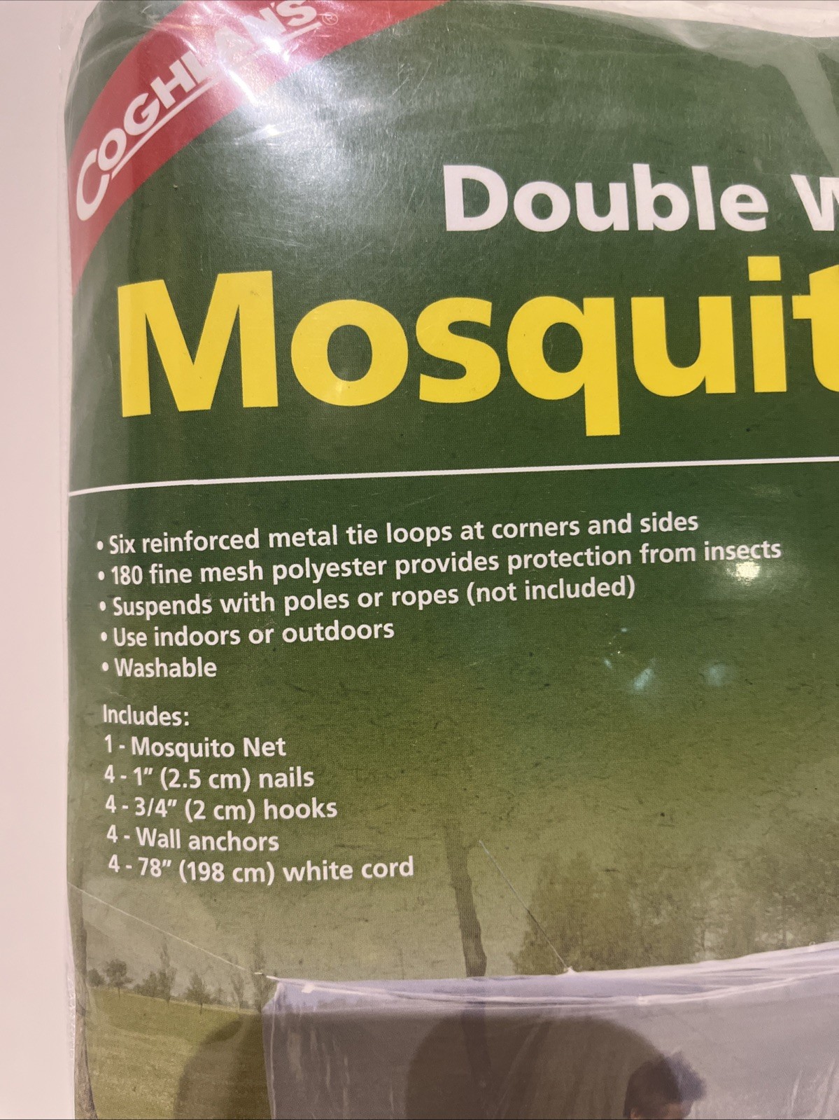 Coghlan’s Double Wide Mosquito Net, 63″ x 78″ x 59″ – White # 9760 New