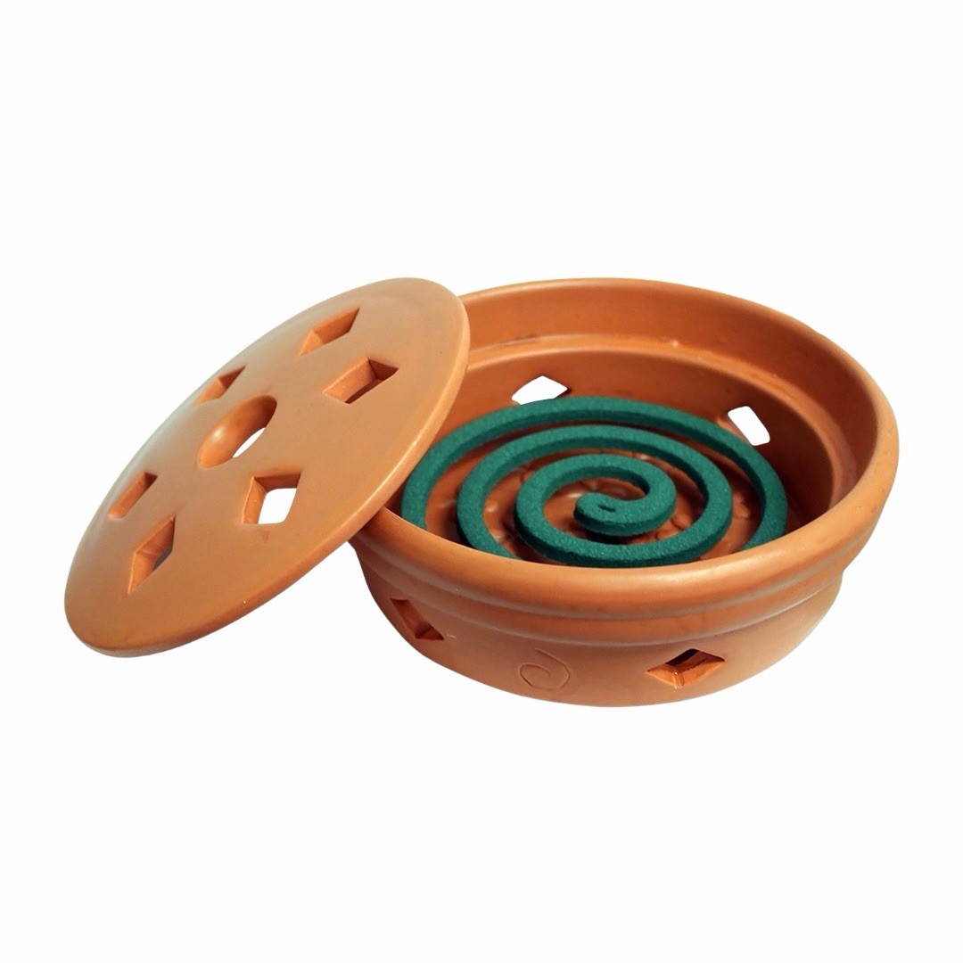 Mosquito Repellent Coils with Terra Cotta Burner, 3 Boxes, Insect Repellent