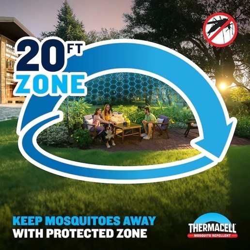 Thermacell Patio Shield Mosquito Repellent E-Series Rechargeable Reper w/ Refill