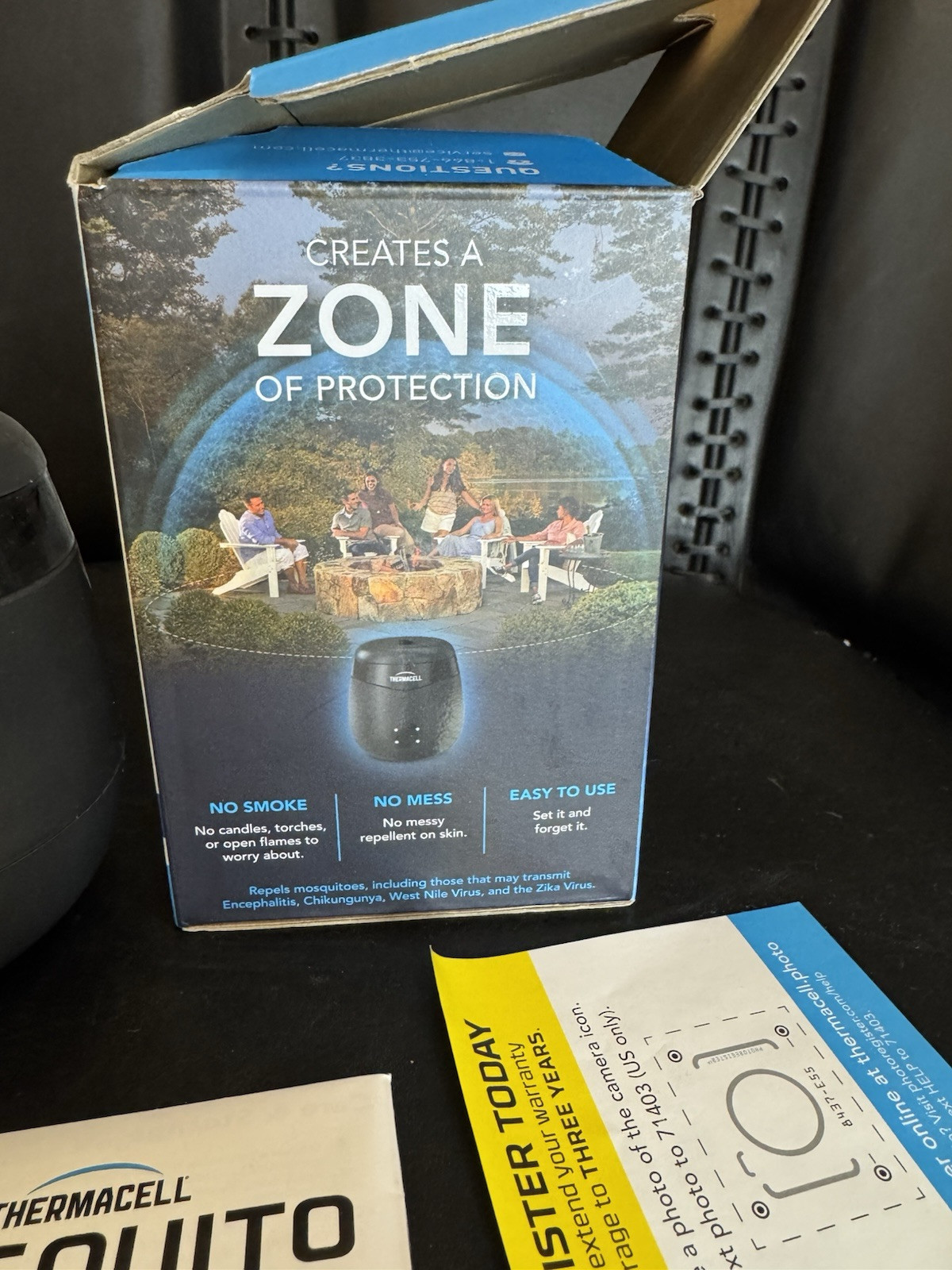 Thermacell E55 Rechargeable Mosquito Repeller – 20-Foot Zone Protection