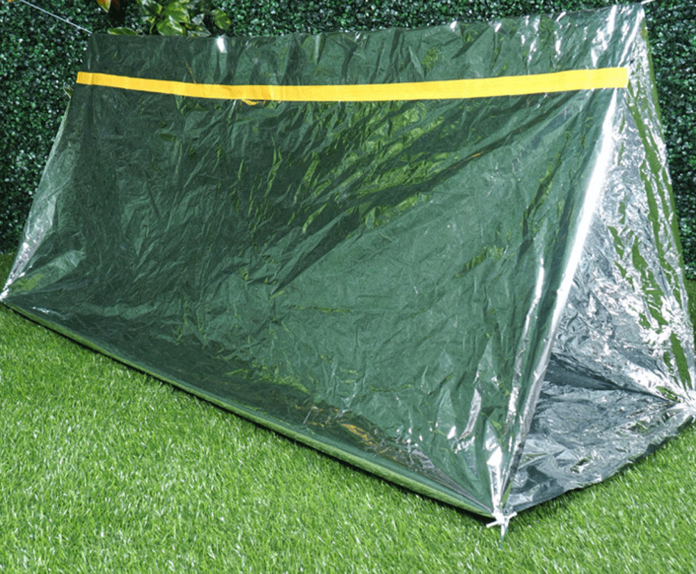 Emergency TENT Survival Folding Camping Rescue Reflective Shelter Blanket Bag