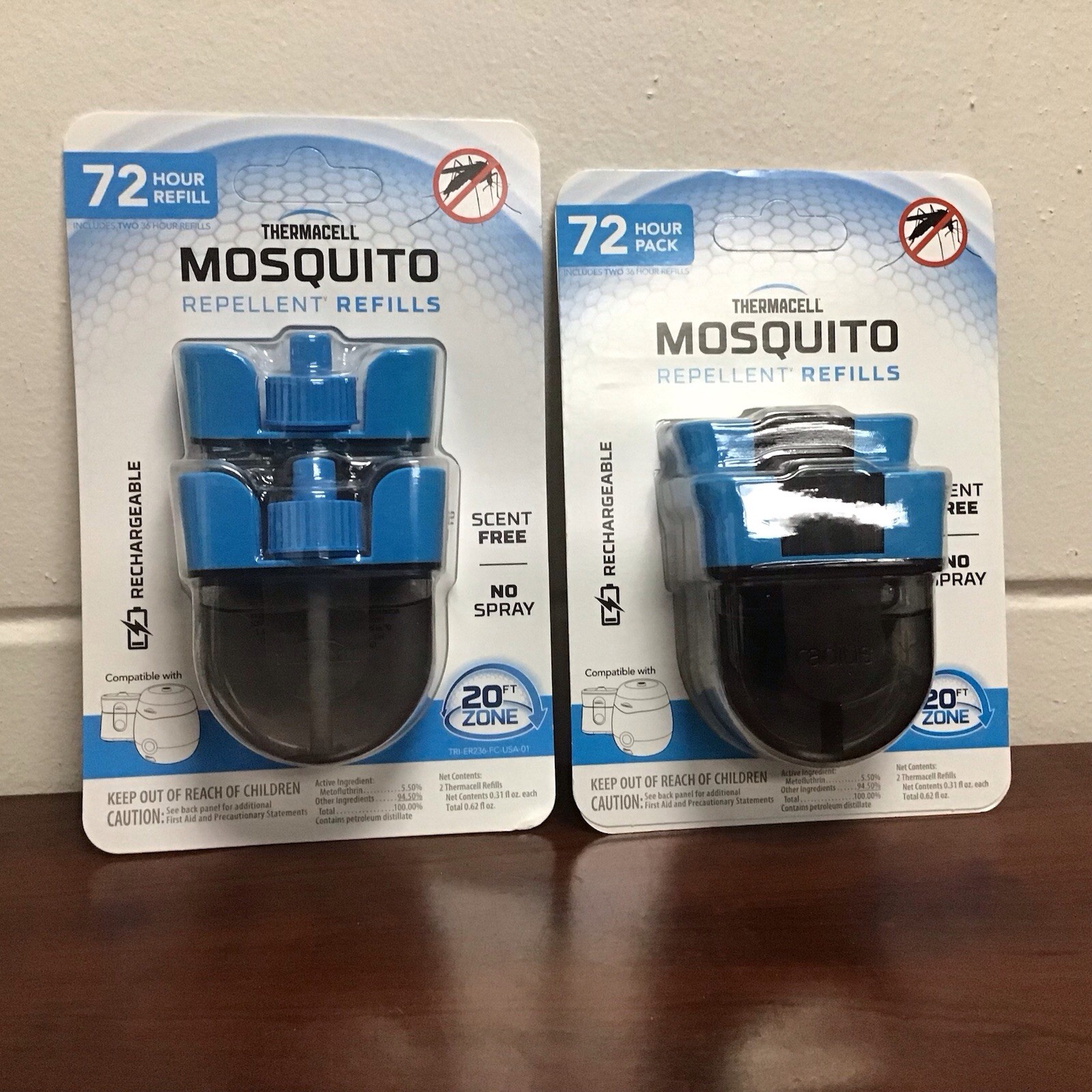 2 x Thermacell Mosquito Repellent Refills 2 Pack – 72 Hours 0.31 fl oz each