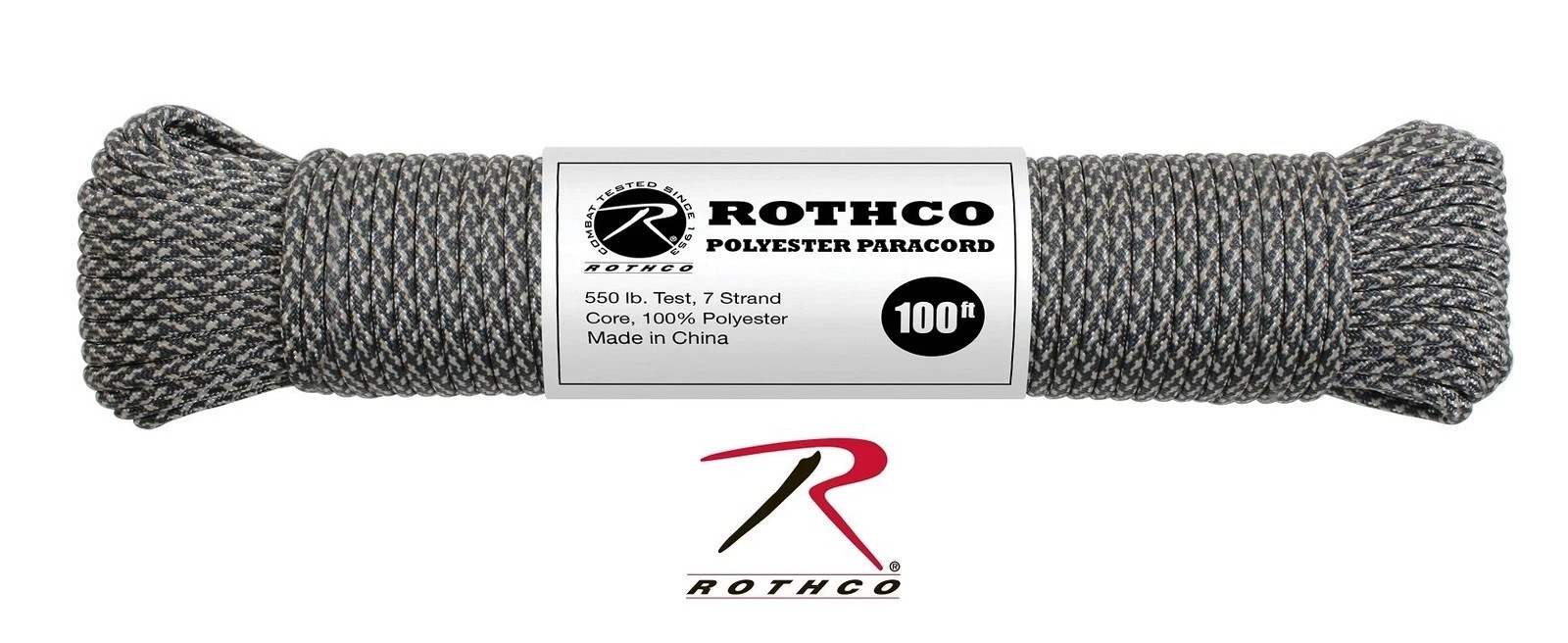 550 POLYESTER 7 STRAND PARACORD TYPE III Rothco survival 100FT ACU DIGITAL