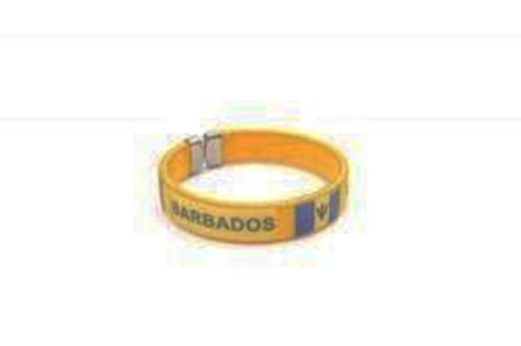 Barbados Yellow Country Flag Flexible Adult C Bracelet Wristband… 2.5 Inches i