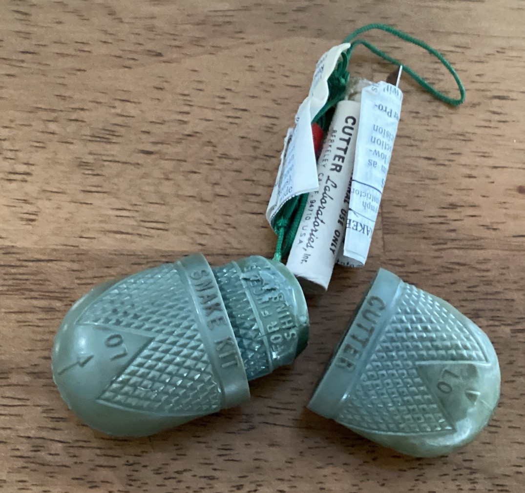Vintage Cutter Brand Hi-Lo Snake-Bite Kit, Survival, Compact, Olive-Drab, 1973