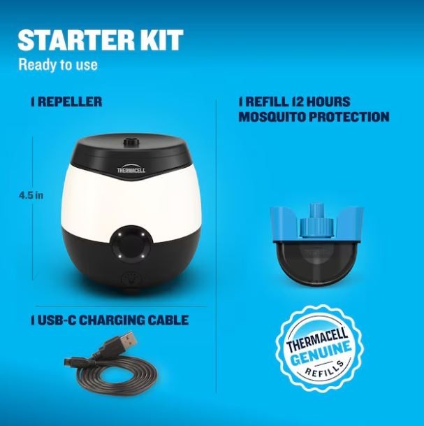 NEW Thermacell EL55 Rechargeable Mosquito Repeller with Dimmable Light