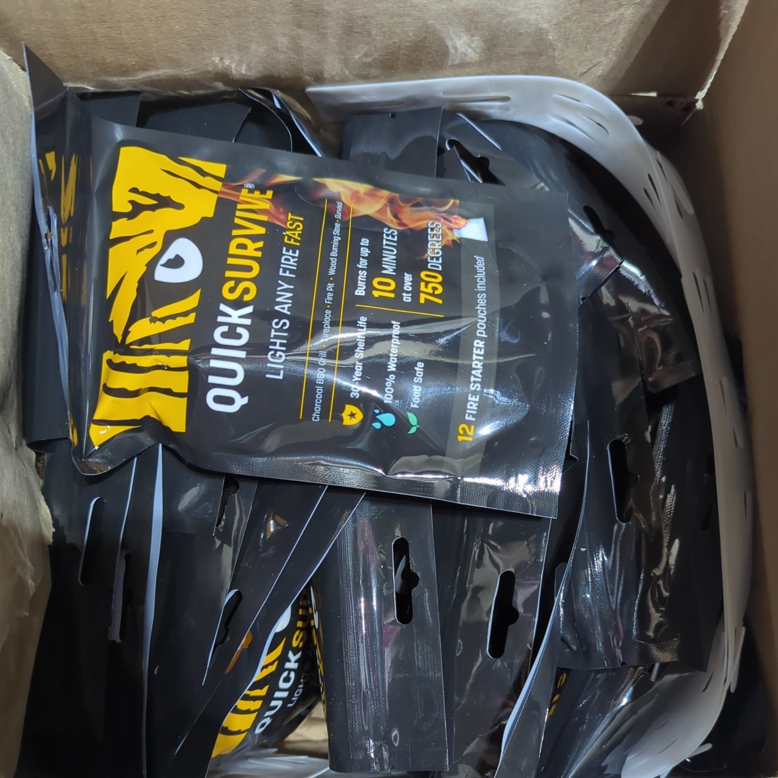 25 of QuickSurvive Fire Starter 12 Packs 100% Waterproof