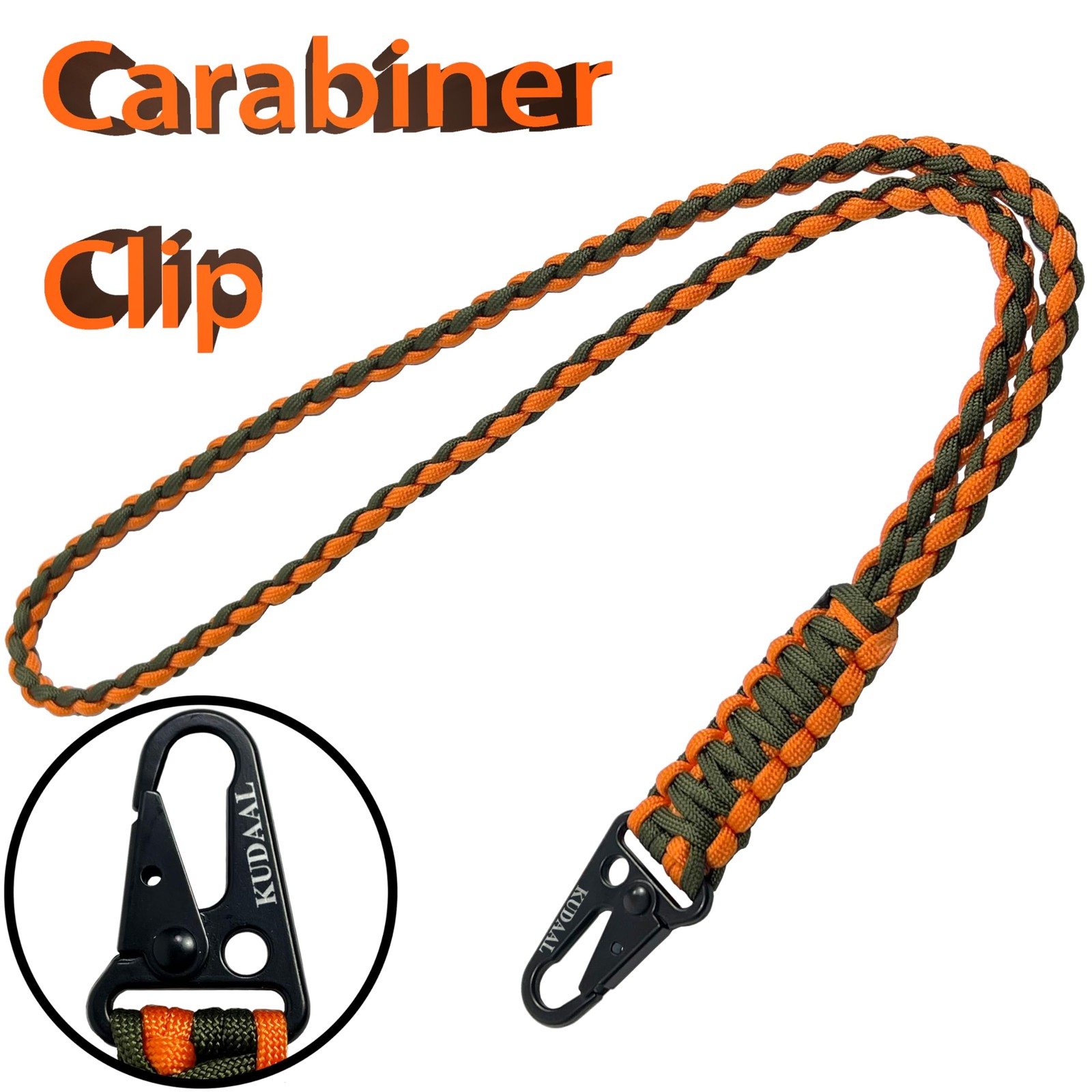 Paracord Lanyard Keychain – Heavy Duty Key Strap with Whistle & Badge ID Wallet