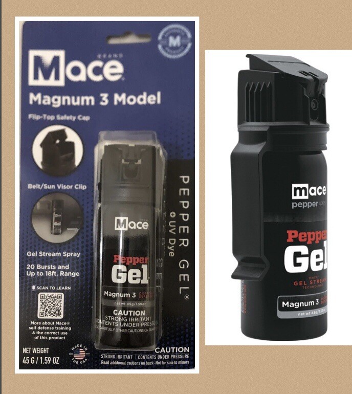 18 FT USA MACE Pepper Spray GEL Home POLICE WOMEN Self Defense Magnum 3 FLIP TOP