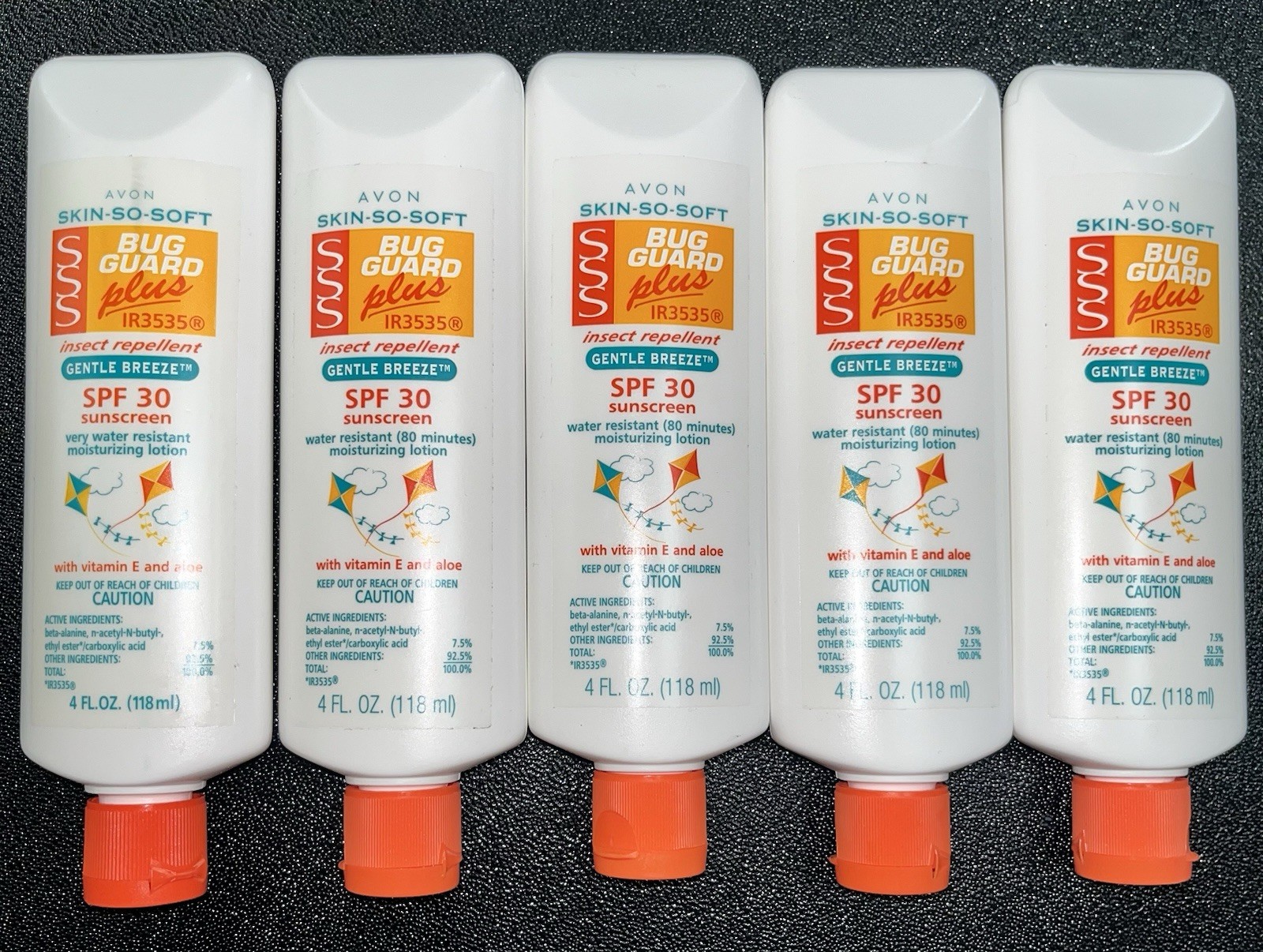 5- Avon Skin So Soft Bug Guard Plus Gentle Breeze Insect Repellent Lotion 4oz