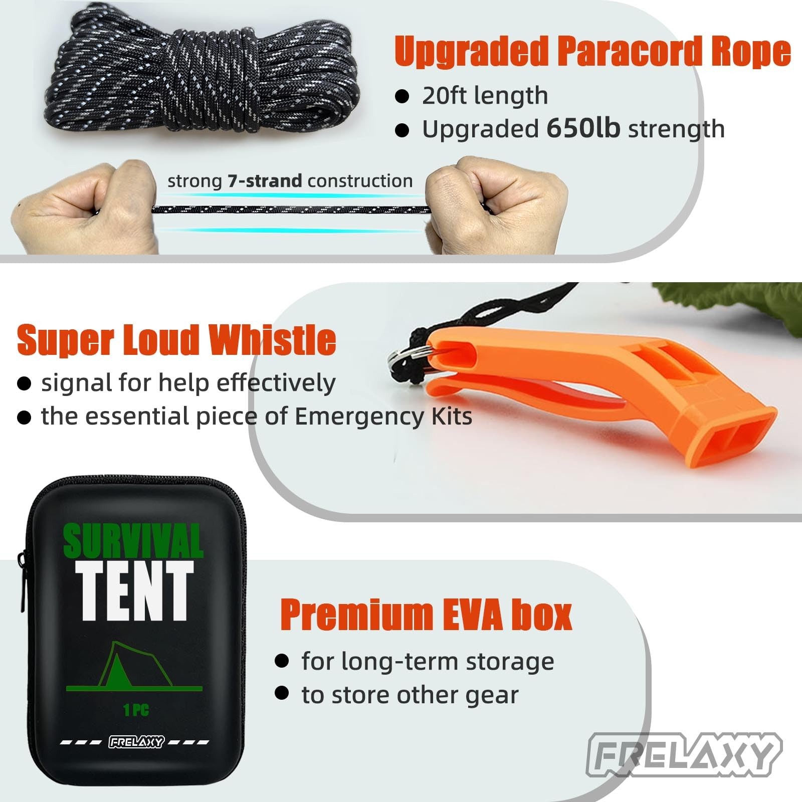 Extra-Thick Emergency Tent, Compact Survival Tent with Whistle, Upgraded Para…