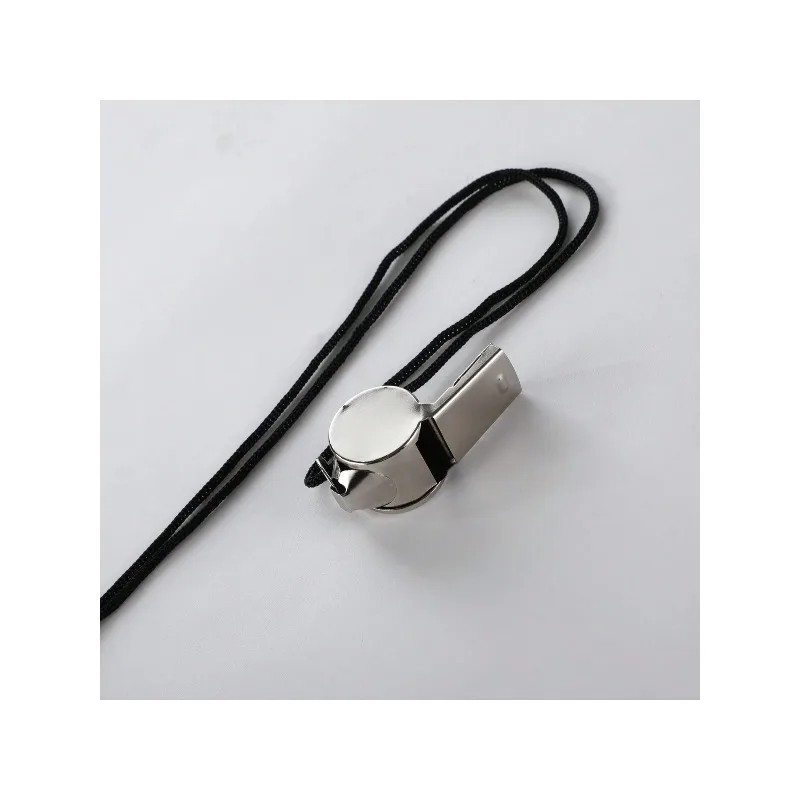 2-Pack Metal Referee Whistles w/ Lanyards Loud Coach Football Soccer Emergency