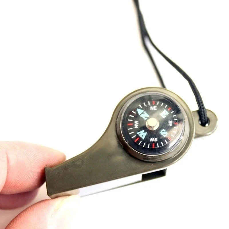 Outdoor Whistle Plastic Multifunctional 3-in-1 Whistle Survival Whistle Compass