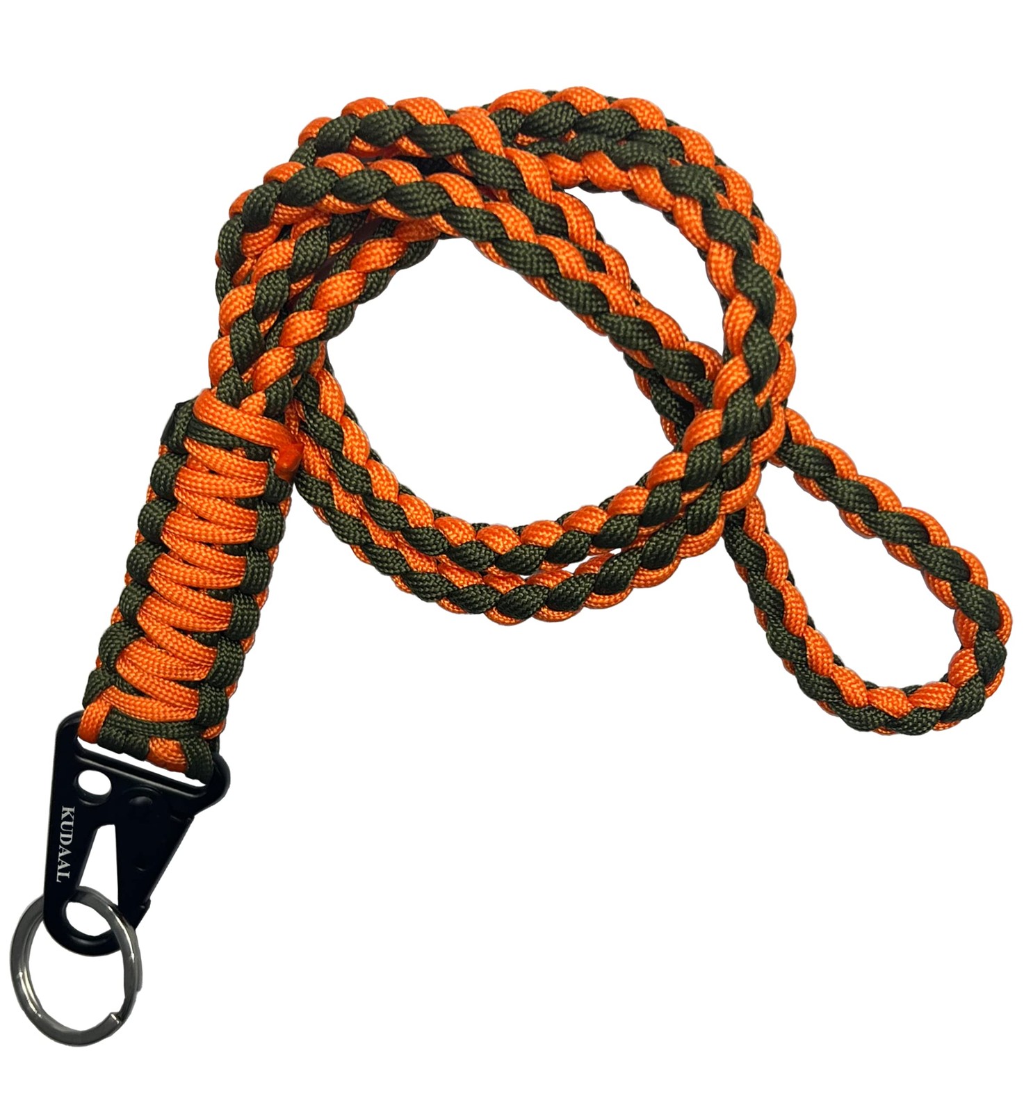Paracord Lanyard Keychain – Heavy Duty Key Strap with Whistle & Badge ID Wallet