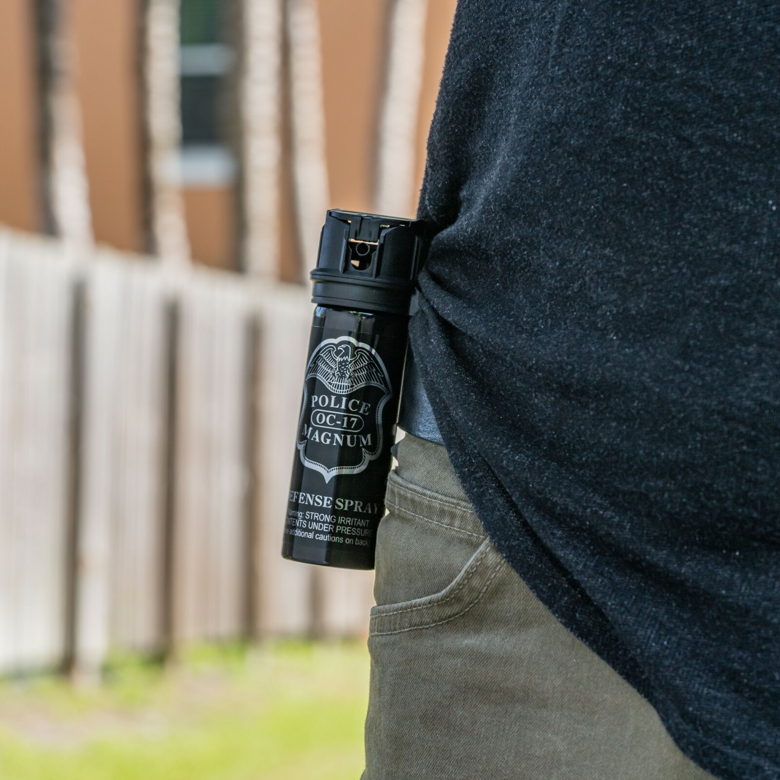 2 POLICE MAGNUM Pepper Spray 3oz Flip Top Fogger Belt Clip Self Defense Security