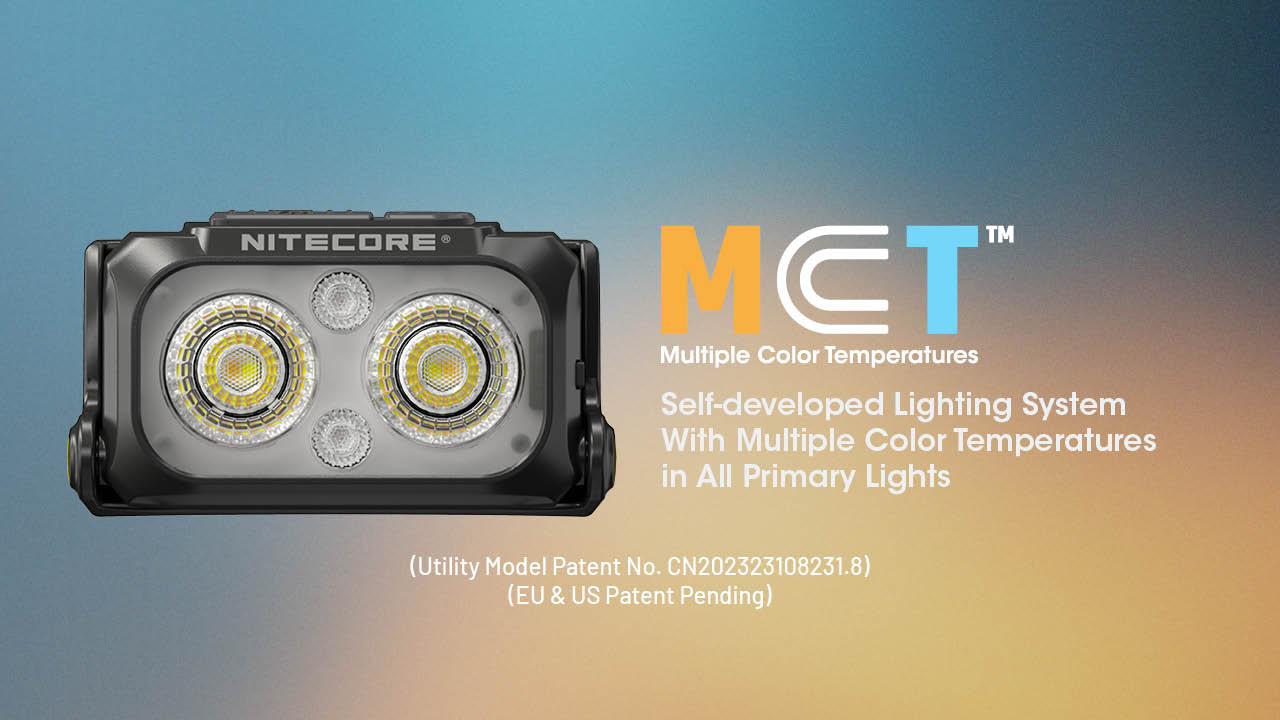 Nitecore NU25 MCT UL 400 Lumen USB-C Multi-Temperature Ultralight Headlamp (BK)