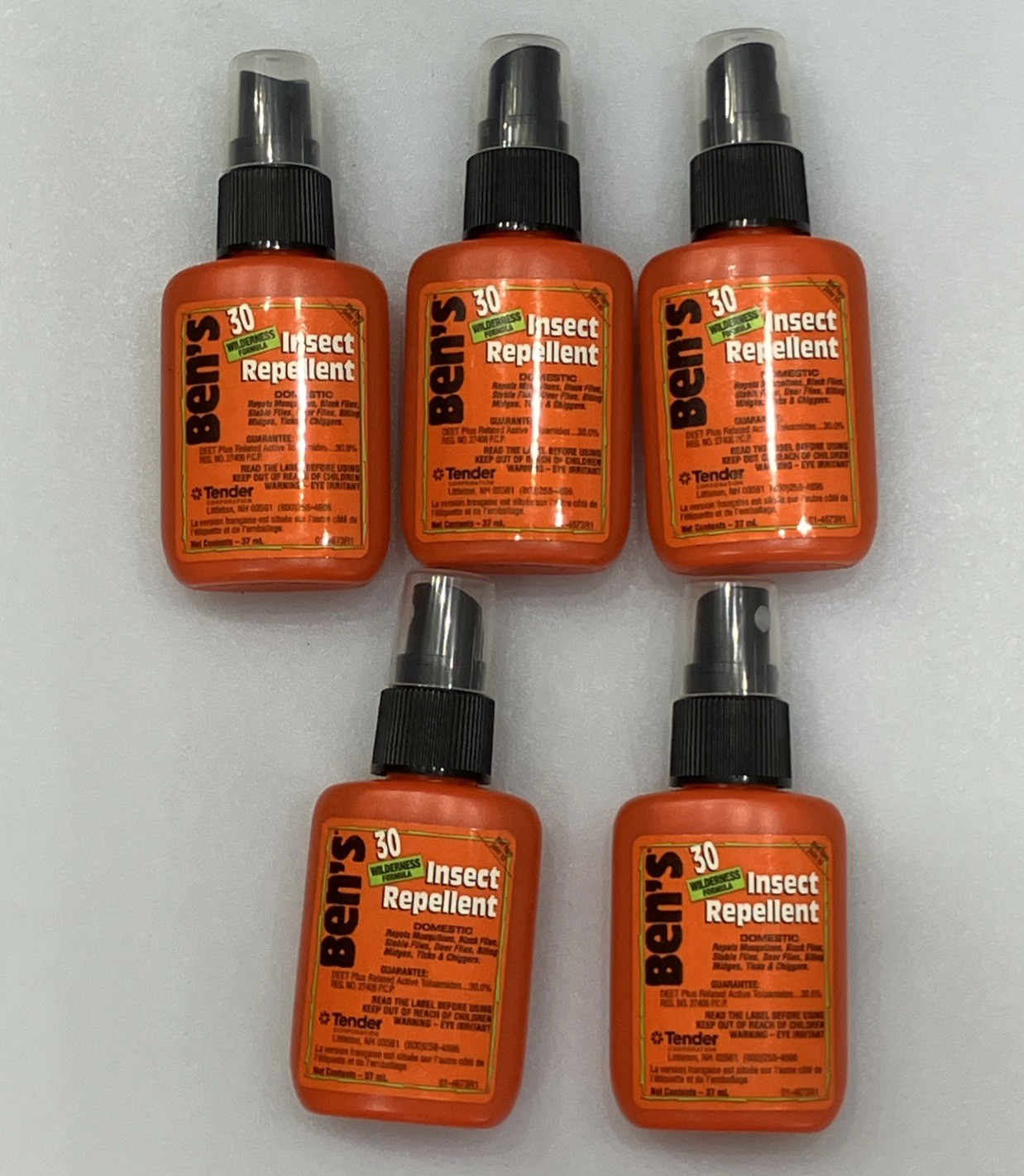 Ben’s Wilderness 1.25 Oz 37 Ml 30% Deet Tick Mosquito Insect Repellent X5