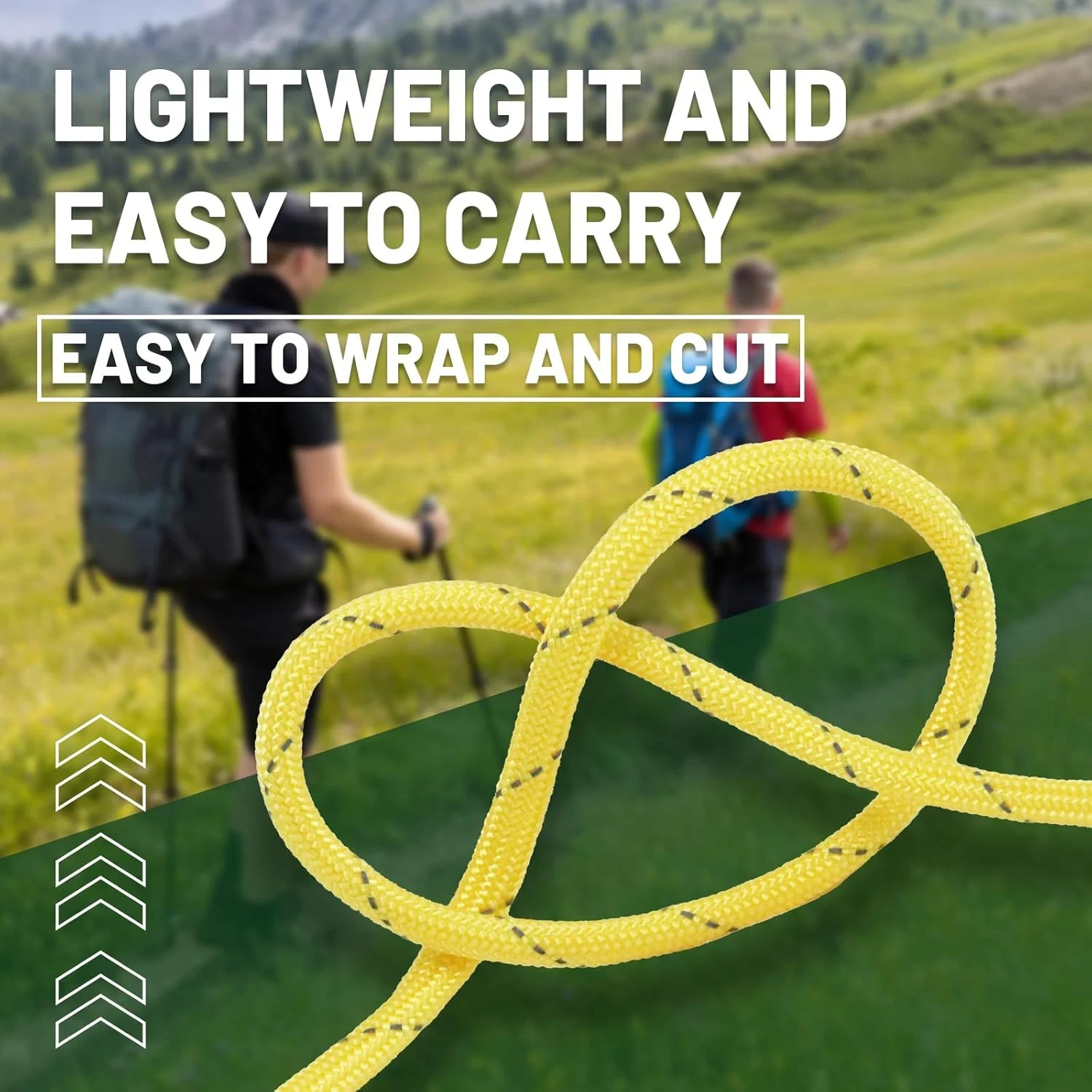 200ft Yellow 550 Reflective Paracord Type III 7 Strand Cord