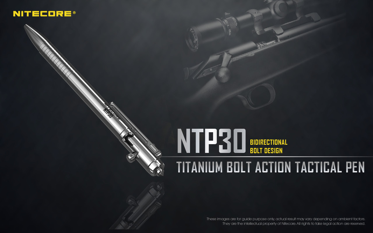 NITECORE NTP30 Titanium Bidirectional Bolt-Action Tactical Pen