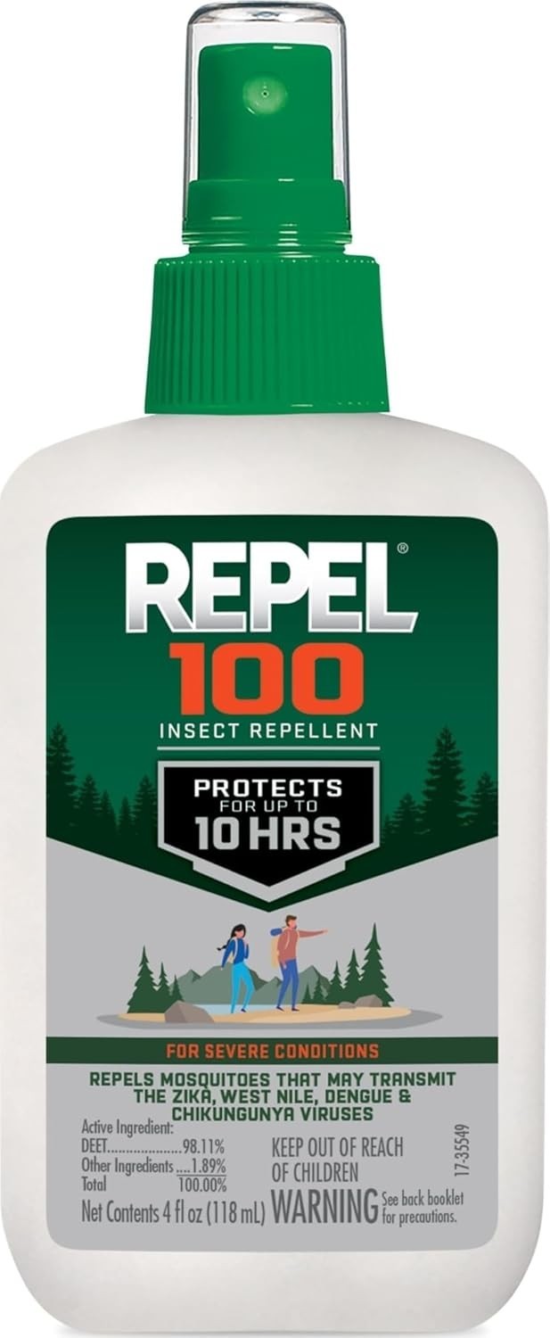 Repel 100 Mosquito and Insect Repellent, 4 Ounces, With DEET, 10-Hour Protection