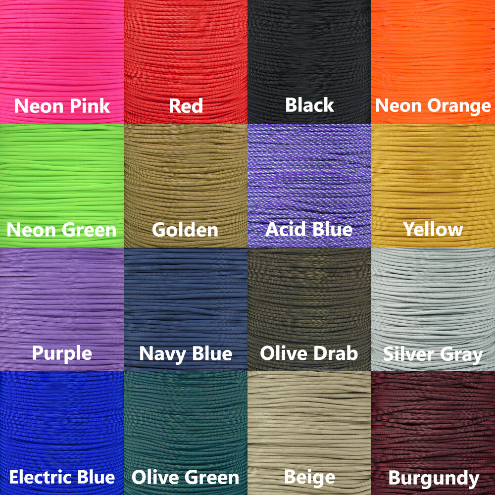 Amazon Liquidation Sale !! 10 – 50 Feet Random Paracord, Parachute Cord 1 – 10
