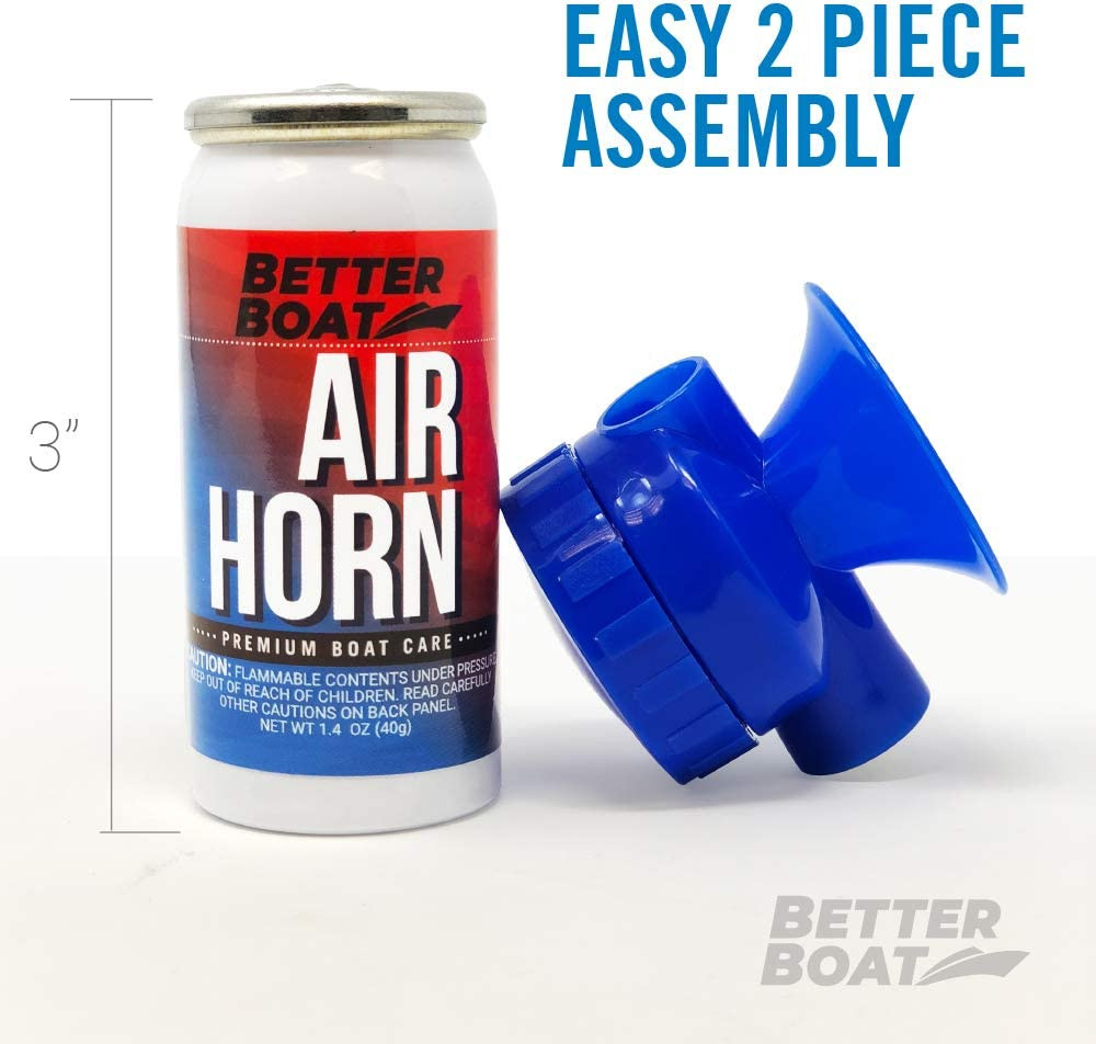 Marine Safety Air Horn, Very Loud Handheld Fog Horn, Mini Compressed Can 1.4Oz f