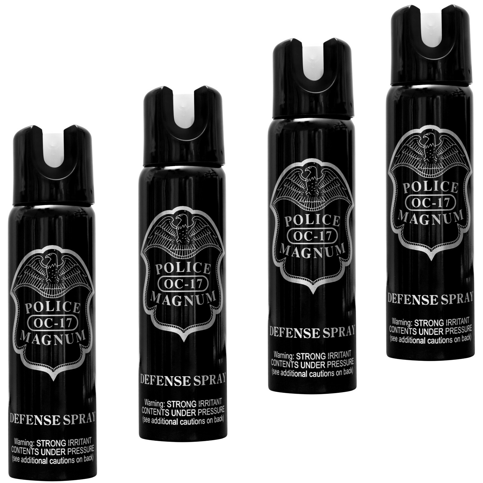 4 Police Magnum pepper spray 4oz GID Twist Lock Stream Safety Defense Security