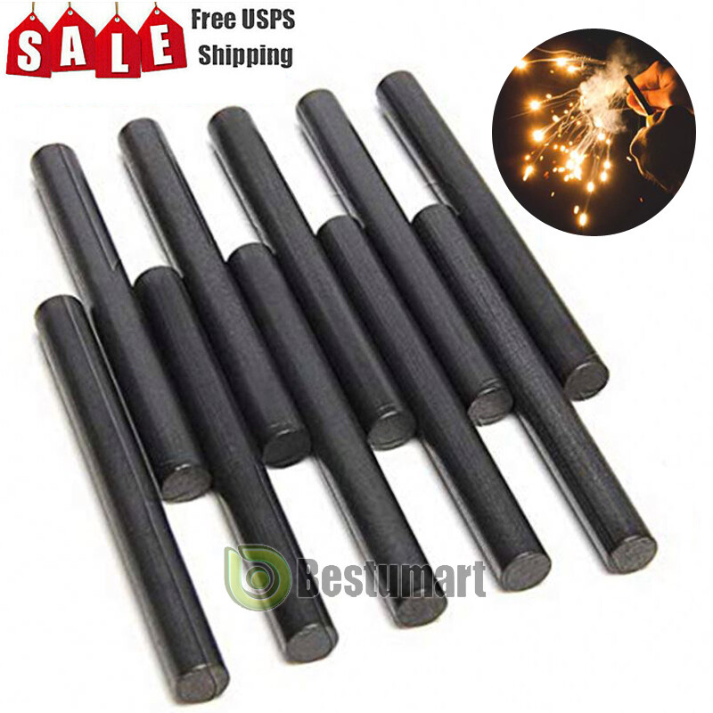 Lot Magnesium Ferro Rod Fire Starter Emergency Ferrocerium Survival Rod Camping