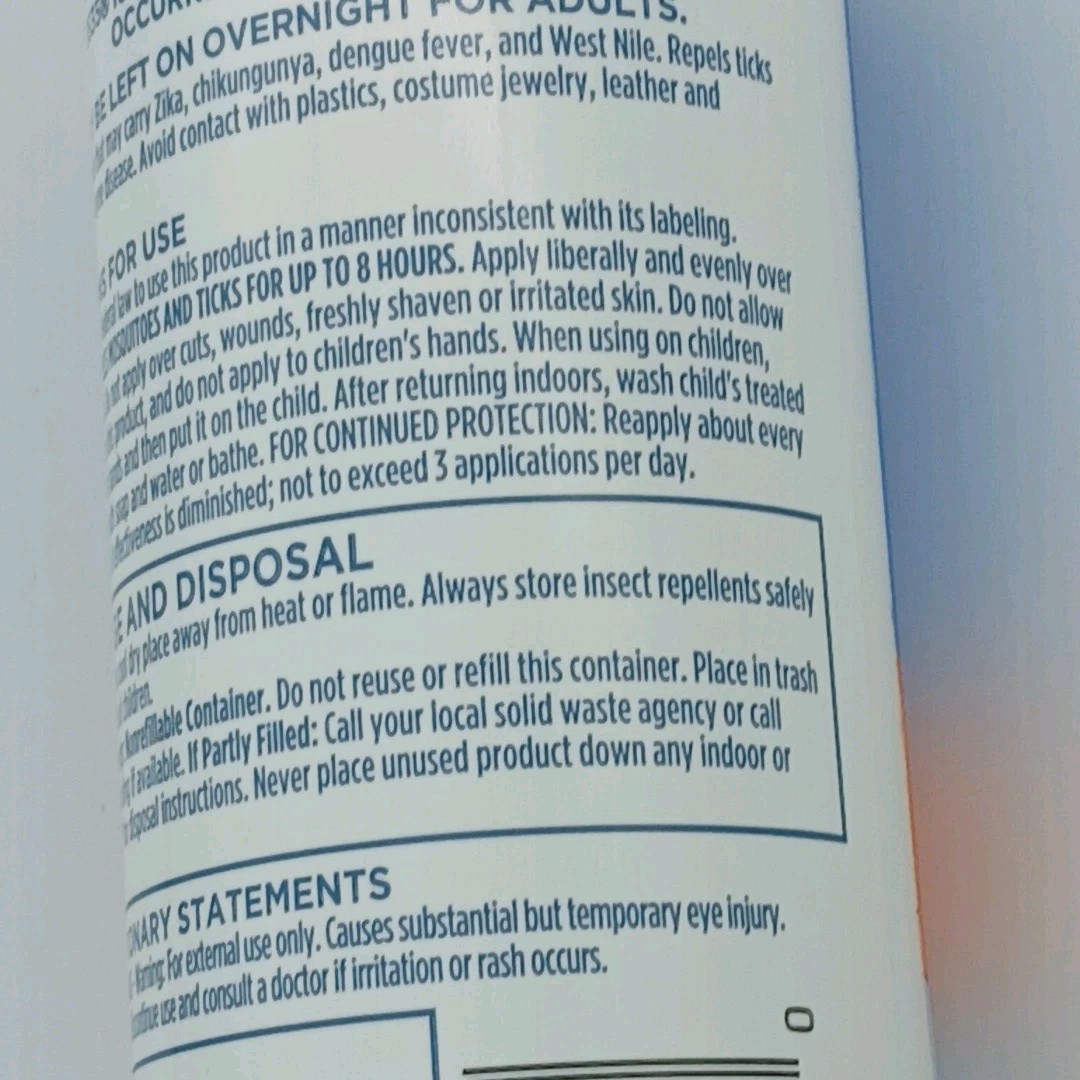 Zevo On-Body Mosquito & Tick Repellent Lotion ~ Odorless 5.8oz Pump Bottle