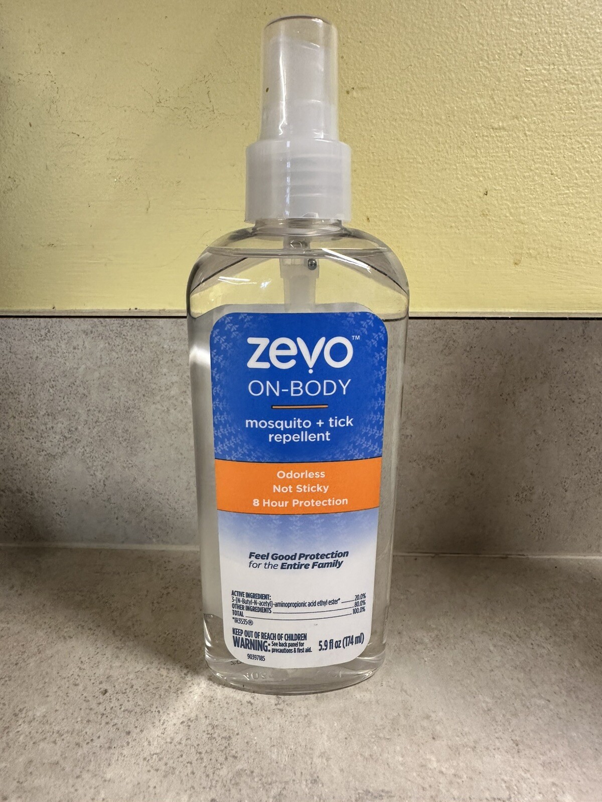 Zevo On-Body Mosquito +Tick Repellent Odorless Not Sticky 8 Hours Protection