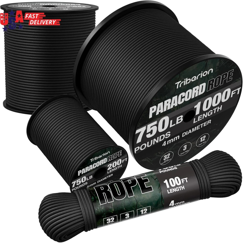 Paracord Rope 750 Lb – 100Ft 5/32″ Parachute Cord 4MM 1
