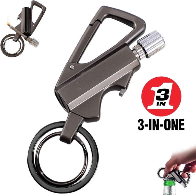 2025 Outdoor Survival Permanent Match Infinity Lighter with Multitool Keychain