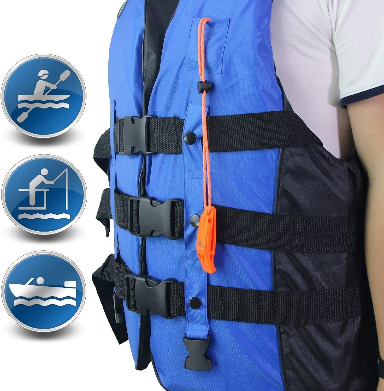 LuxoGear Emergency Whistles with Lanyard Safety Whistle Survival Shrill Loud