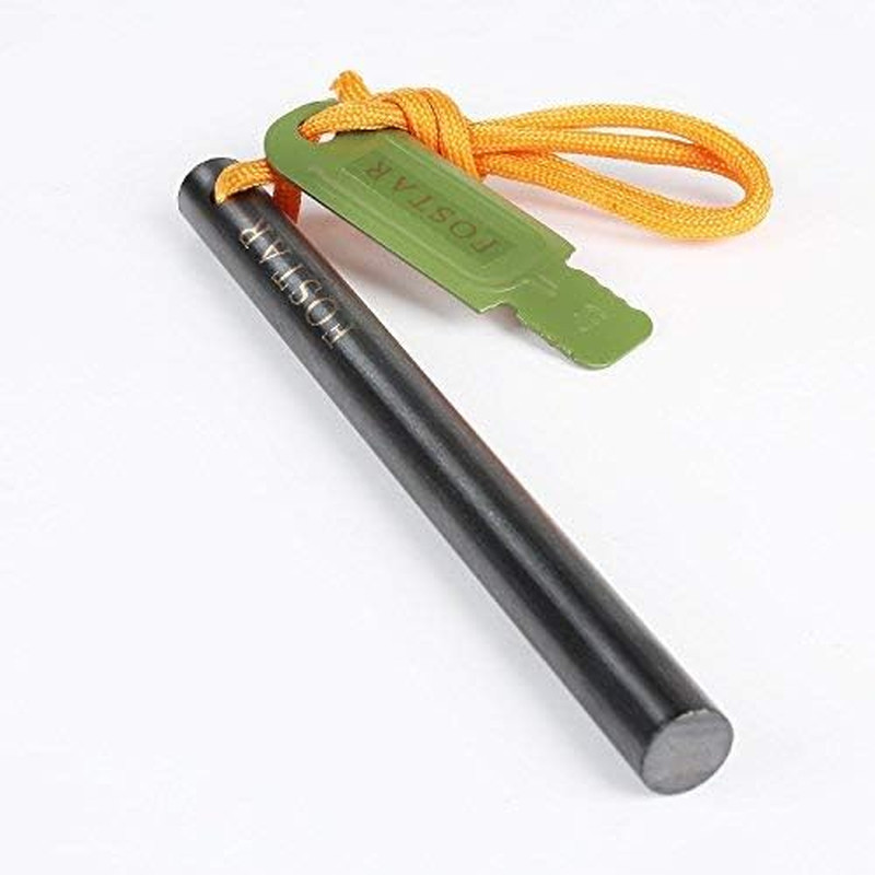 Upgrade Ferro Rod Fire Starter, 1/2 Inch X 6 Inch Thick Ferrocerium Rod, Drilled