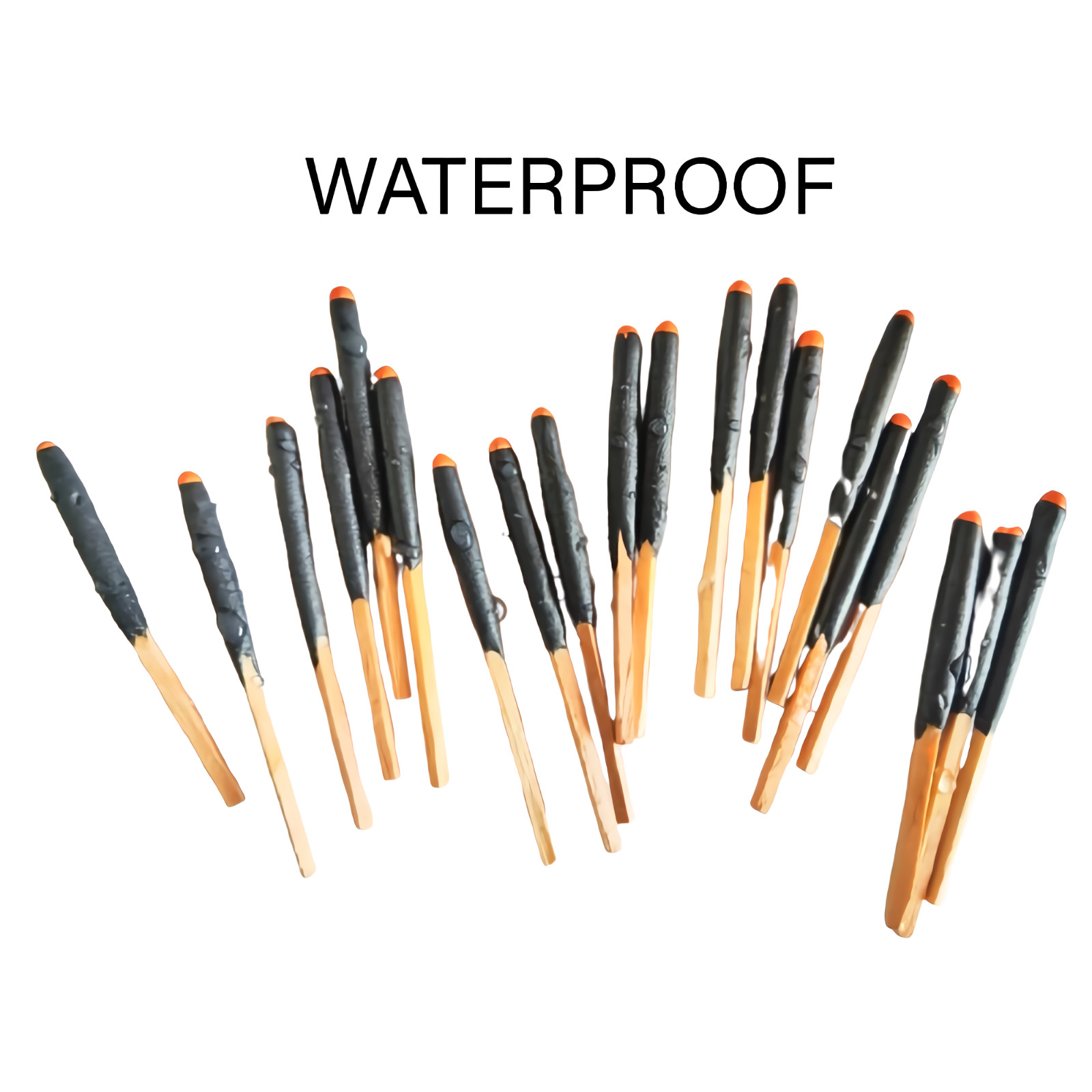 40 Pcs Waterproof Matches + 2 Tins For Camping Hiking Bushcraft Outdoor Survival